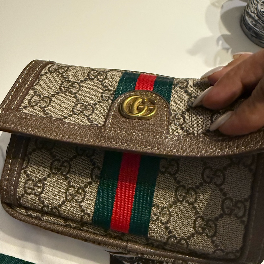 Canvas Crossbody Bag with Stripe - Picture 2 of 4